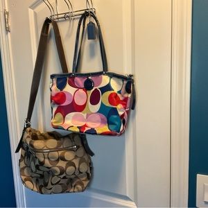 Two Coach Purses Spring and Summer hand bags